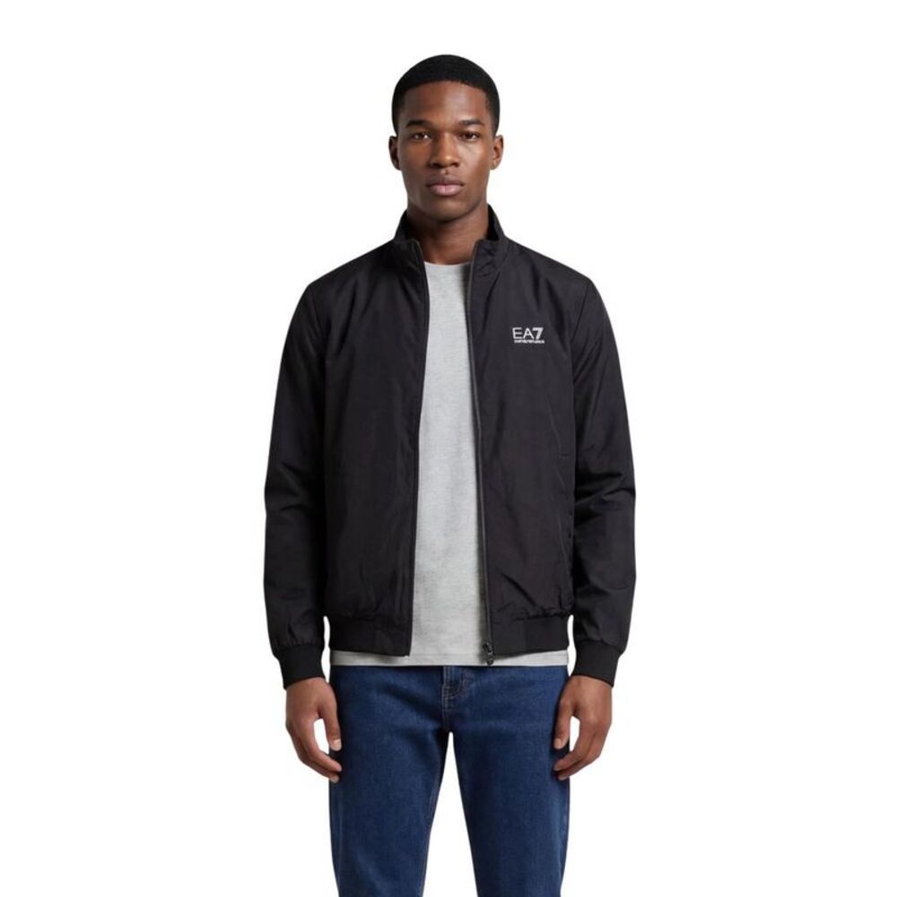 EA7 Emporio Armani Black Polyamide Men's Bomber